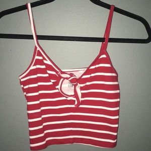 striped pacsun crop top tank top, xsmall
